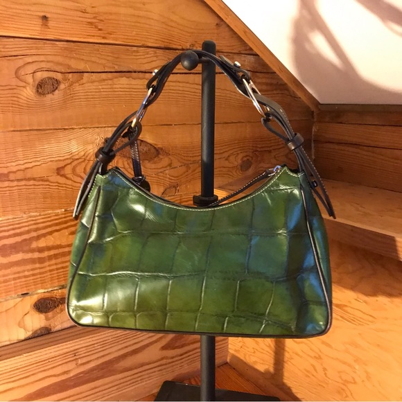 Dooney & Bourke Green Leather Shoulder Bag, EUC, 14” x 9” - Picture 3 of 15